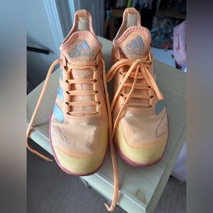 Adidas Peach and Yellow Tennis Shoes